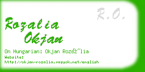 rozalia okjan business card